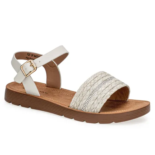 Platanitos Blanco de Mujer modelo Sandalia Dama Sf Natura blancos sintéticos mujer 2025042121052495568 Sintético Sintético